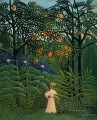 エキゾチックな森を歩く女性 1905年 アンリ・ルソー ポスト印象派 素朴原始主義